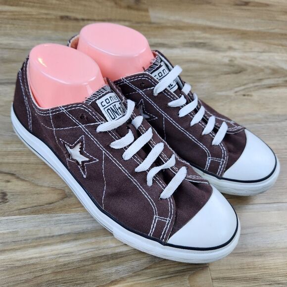 💜Converse One Star Brown Slip-On Low Top Sneakers Size 10 - Picture 1 of 12